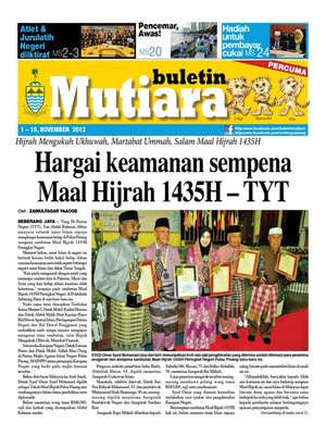 cover image of Buletin Mutiara 1-15 Nov 2013